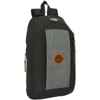 BlackFit8 Casual Rugtas BlackFit8 Old school Zwart Grijs 22 x 39 x 10 cm