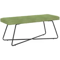 vidaXL Bank Lichtgroen 110 x 40 x 45 cm fluweel