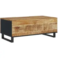 vidaXL Salontafel 100x54x40 cm massief mangohout en bewerkt hout
