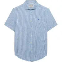 Superdry Overhemd 'Riviera' lichtblauw / wit