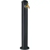 Relaxdays waterzuil met kraan - aluminium - 91 cm - buitenkraan - antiek - waterkraan