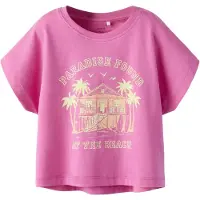 Name it KIDS T-shirt roze Meisjes Katoen Ronde hals Printopdruk - maat 134/140