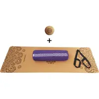 Samarali Purperen Yin Yoga Set Sun - Complete Herstel- en Rekset met Kurk Yogamat, Bolster & Massagebal