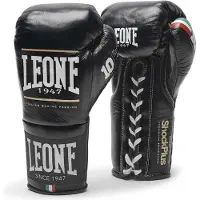 Leone1947 Shock Plus Artificial Leather Boxing Gloves Zwart 8 oz