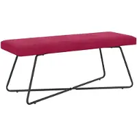 vidaXL Bank Wijnrood 110 x 40 x 45 cm fluweel