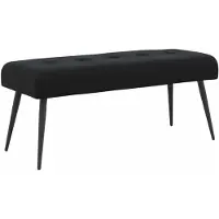 vidaXL Bank met knopen tufting Zwart 110 x 40 x 46 cm fluweel