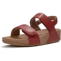 FitFlop Women Lulu Adjustable Leather Back-Strap Sandals Burnt Berry-Schoenmaat 42