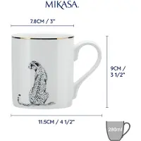 MIKASA Cheetah 280ml Mug Transparant