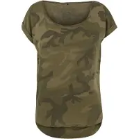 Build Your Brand BY064 Ladies Camo Tee