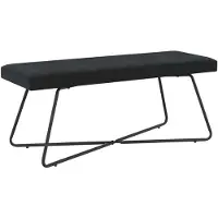 vidaXL Bank Zwart 110 x 40 x 45 cm fluweel