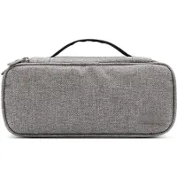 Markenlos - Waterdichte Elektronica Organizer Tas Grijs, kabeltas voor harde schijven en laptopvoeding, tech pouch voor reizen en woon-werk