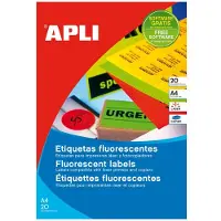 APLI fluorescerente etiketten 99,1 x 67,7 mm (b x h) oranje