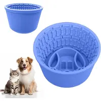 Famanu – Anti-schrokbak voor honden - groot - anti-schrokbak voor honden - vatvorm - draagbak voor honden tot 100 graden - vaatwasmachinebestendig - gezond eten - stopt opgeblazen gevoel (hemelsblauw)