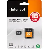 Intenso ) 16 GB MicroSD geheugenkaart Class 4 - 16GB - met SD adapter (3403470