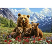 Educa - Puzzel - Grizzlyberen Canada - 1000 stukjes - Legpuzzel