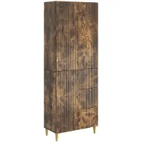 vidaXL Kast Set 2 st Gerookt eiken Bewerkt hout