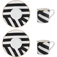 MIKASA Luxe Deco Espressokopjes-set, 100 ml, 2 stuks, goud. Kleur: goud. Formaat: één maat