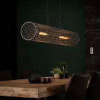 Present Time hanglamp Ø20 cm cilindervormige hanglamp industrieel gaas