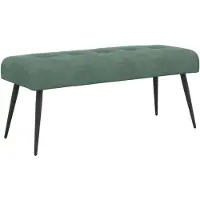 vidaXL Bank met knopen tufting Zeegroen 110 x 40 x 46 cm fluweel
