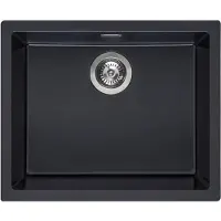Reginox Amsterdam 50 spoelbak opbouw, onderbouw Pure black R34644