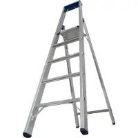 Krause Aluminium trapladder, zonder wielen, 5 treden