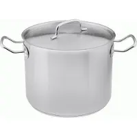 Tadar Grote roestvrijstalen kookpan met deksel - 25,5 liter