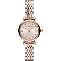 Emporio Armani AR11223 Roze wijzerplaat tweetonig dameshorloge