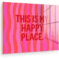 MuchoWow Glasschilderij 40x30 cm - Schilderij acrylglas - Tekst - Modern - Kleurrijk - Foto op glas - Muurdecoratie woonkamer - Wanddecoratie slaapkamer - Schilderijen