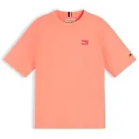 Tommy Hilfiger T-shirt - koraaloranje Jongens Katoen Ronde hals Effen - maat 110