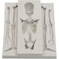 Torribaly Schedel Skelet Chocolade Siliconen Mallen 3D Skelet Bot Siliconen Mal voor Snoep Koekjes Maken DIY Bakken