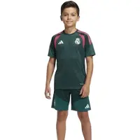 Adidas Real Madrid Trainingsset 2026-2027 Kids Donkergroen Roze Wit