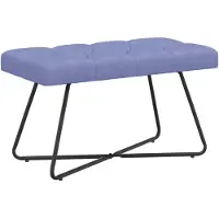 vidaXL Bank met knopen tufting Jeans Blauw 80 x 40 x 46 cm Stof