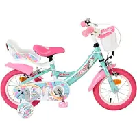 Volare Unicorn Kinderfiets - Meisjes - 12 inch - Groen - Twee handremmen