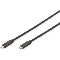 Digitus USB-kabel USB 3.2 Gen1 (USB 3.0 / USB 3.1 Gen1) USB-C stekker, USB-C stekker 1.00 m Zwart Afgeschermd (dubbel) AK-300139-010-S