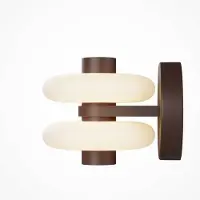 Maytoni Wandlamp Nuvem, dimbaar, bruin / roest, Woon-/ Eetkamer, Glas, Modern, wandlamp