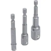 Kraftmann BGS Adapterset voor boormachines - 1/4, 3/8 en 1/2 - 3 delig