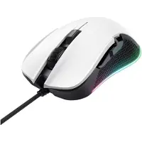 Trust Gaming GXT922W YBAR gaming muis Gamingmuis met 7200 dpi resolutie en volledige RGB LED-verlichting, wit
