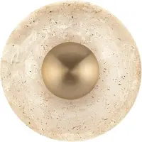 Masterlight Wandlamp Cerio Travertine/Gold Ø25
