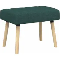 vidaXL Kanaalgeplooide Bank Donkergroen 60 x 40 x 45 cm Stof