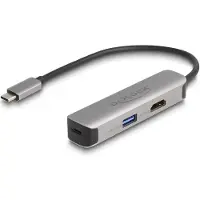 DeLOCK USB Type-C Adapter to HDMI 4K 60 Hz with USB Type-A and USB Type-C Data + PD 92 W