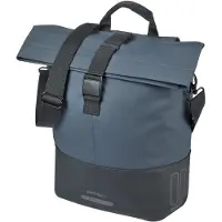 Basil Cove - Enkele fietstas - 14-16 Liter - Waterafstotend - Reflectie details - Gerecycled materiaal - MIK Hooks - blauw/zwart