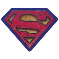 Superman -tekenvormige kussen, decoratief kussen Velours