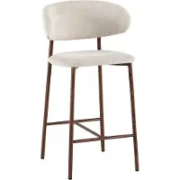 Molecule Counterstoel Walnoot Raven 24 Beige - OEKO-TEX-gecertificeerd - 92 cm