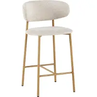 Molecule Counterstoel 'Coco' naturel - stof Raven 24 beige - OEKO-TEX-gecertificeerd