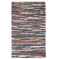 Homescapes Handgeweven katoenen Chindi-vloerkleed met kleurrijke strepen, 70 x 120 cm