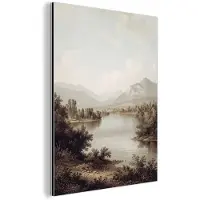 MuchoWow Aluminium schilderij 120x160 cm - Wanddecoratie metaal - Klassiek - Landschap - Sereen - Metalen muurdecoratie woonkamer - Decoratie industrieel - Foto op dibond - Industriële accessoires slaapkamer