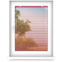 Fart Produkt time4blinds - Binnenjaloezieën Zonder Boren - Aluminium Jaloezieën - Aluminium Rolgordijnen voor Woonkamer, Slaapkamer, Keuken, Kantoor - met Koordgeleiders - Rood, Links, 1000x1700