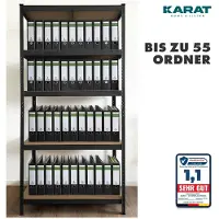 Karat Kast MDF (Medium-density fibreboard), Plaatstaal 750 x 300 x 1,500 mm Zwart 2 Stuks