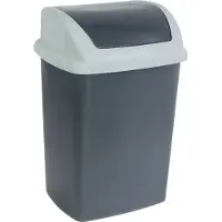 MAUL 9502294 Afvalbak 40 l RVS (b x h x d) 460 x 492 x 378 mm Zwart, Zilver 1 stuk(s)