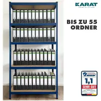 Karat Kast MDF (Medium-density fibreboard), Plaatstaal 900 x 400 x 1,800 mm Blauw 2 Stuks